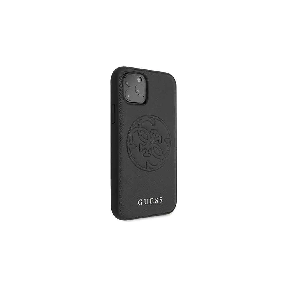 Wholesale Guess GUHCN58RSSASBK iPhone 11 Pro black hard case Saffiano 4G Circle Logo - GUE183BLK - {ean13} - Hurt