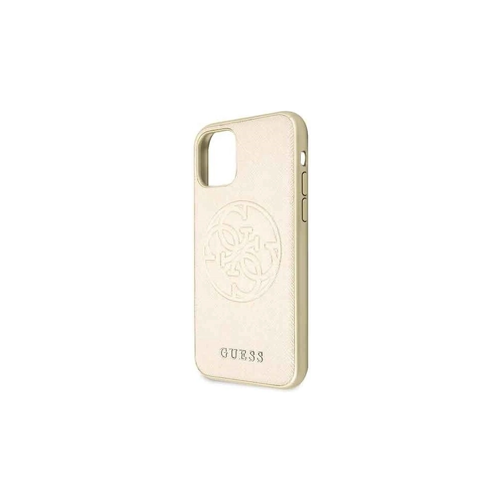 Hurtownia GSM - Etui Guess GUHCN58RSSASGO Apple iPhone 11 Pro złoty/gold hard case Saffiano 4G Circle Logo - GUE184GLD - {ean13} - Hurt