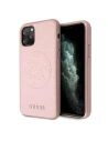 Etui Guess GUHCN58RSSASRG Apple iPhone 11 Pro różowy/pink hard case Saffiano 4G Circle Logo