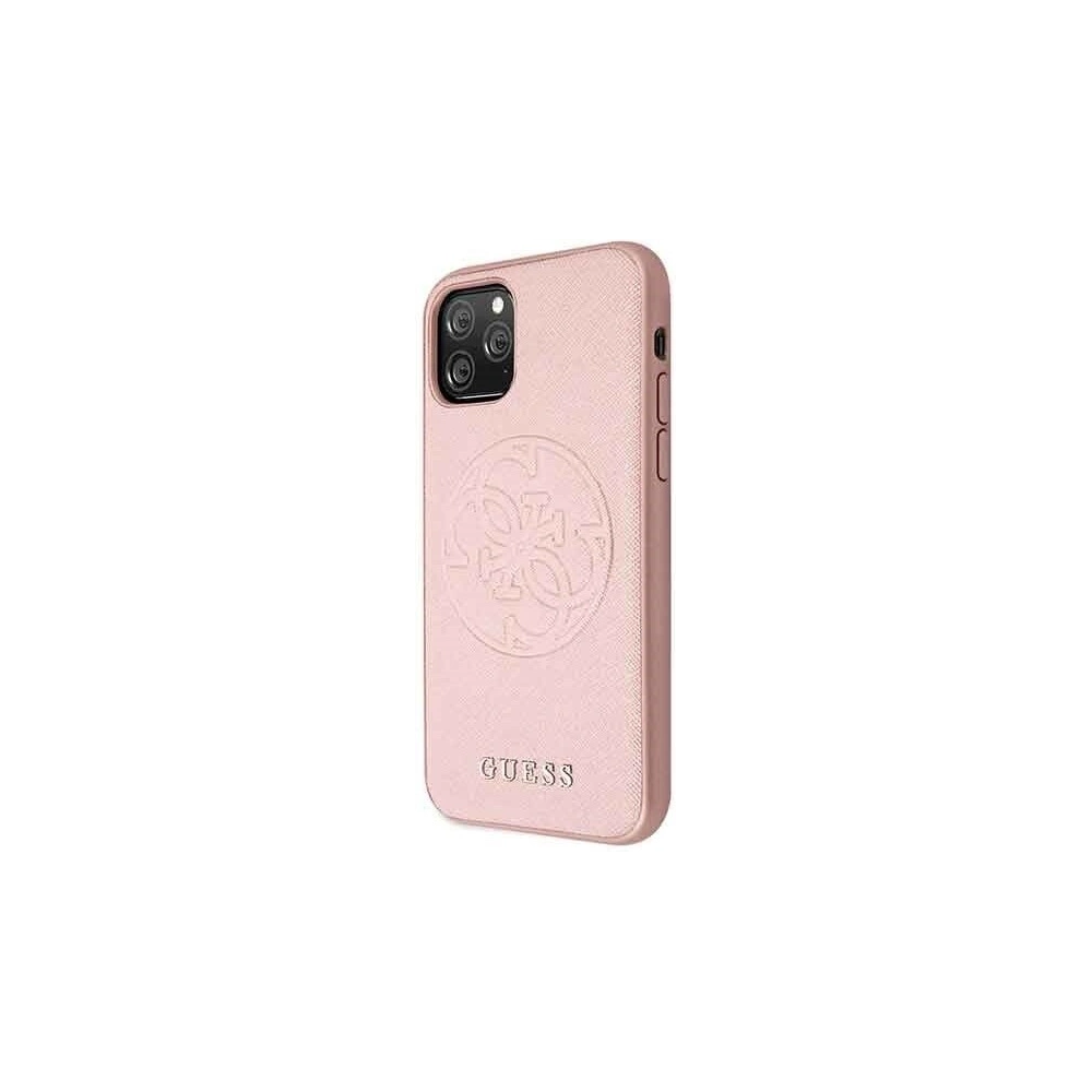 Hurtownia GSM - Etui Guess GUHCN58RSSASRG Apple iPhone 11 Pro różowy/pink hard case Saffiano 4G Circle Logo - GUE185PNK - {ean13} - Hurt
