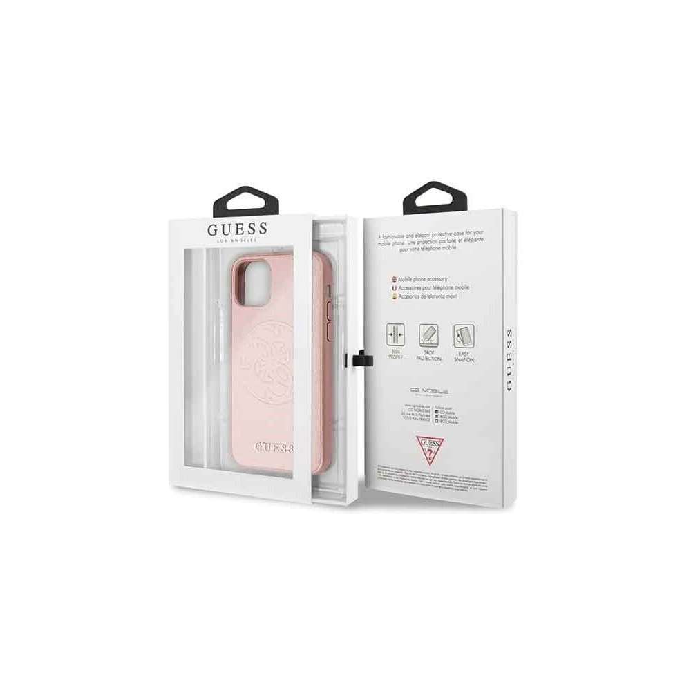 Hurtownia GSM - Etui Guess GUHCN58RSSASRG Apple iPhone 11 Pro różowy/pink hard case Saffiano 4G Circle Logo - GUE185PNK - {ean13} - Hurt