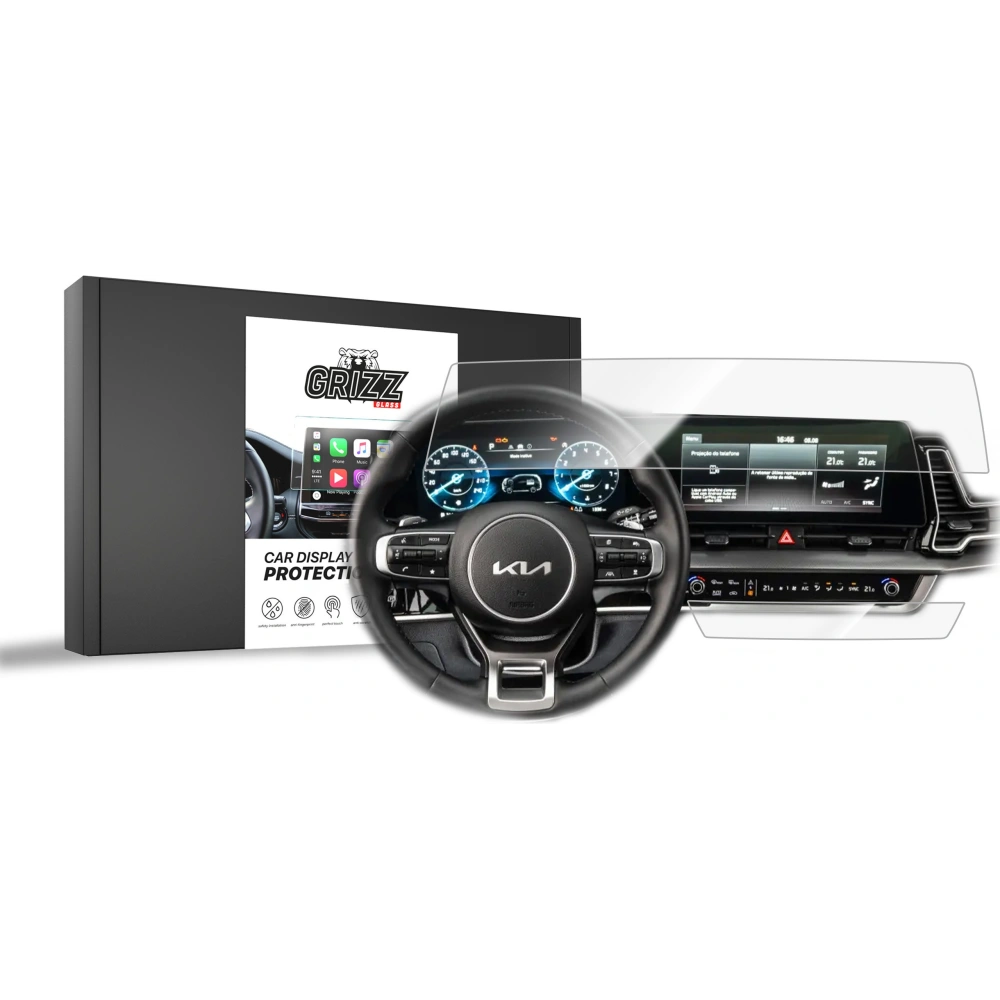 Hurtownia GSM - Cserélhető kerámia fólia GrizzGlass CarDisplay Protection a Kia Sportage 5 L verzióhoz 2021-2024 [2w1] - GRZ8819 - {ean13} - Hurt
