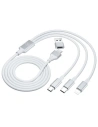 Hurtownia GSM - Kabel 3MK Hyper 3w1 USB-A - USB-C / USB-C, microUSB, Lightning 1.5m Biały/White - 3MK5800 - {ean13} - Hurt