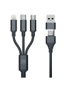 Hurtownia GSM - Kabel 3MK Hyper 3w1 USB-A - USB-C / USB-C, microUSB, Lightning 1.5m Schwarz/Black - 3MK5801 - {ean13} - Hurt