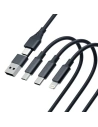 Hurtownia GSM - Kabel 3MK Hyper 3w1 USB-A - USB-C / USB-C, microUSB, Lightning 1.5m Schwarz/Black - 3MK5801 - {ean13} - Hurt