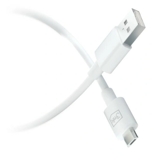 Kabel 3MK Hyper USB-A / microUSB 1.2m 5V 2.4A Biały/White