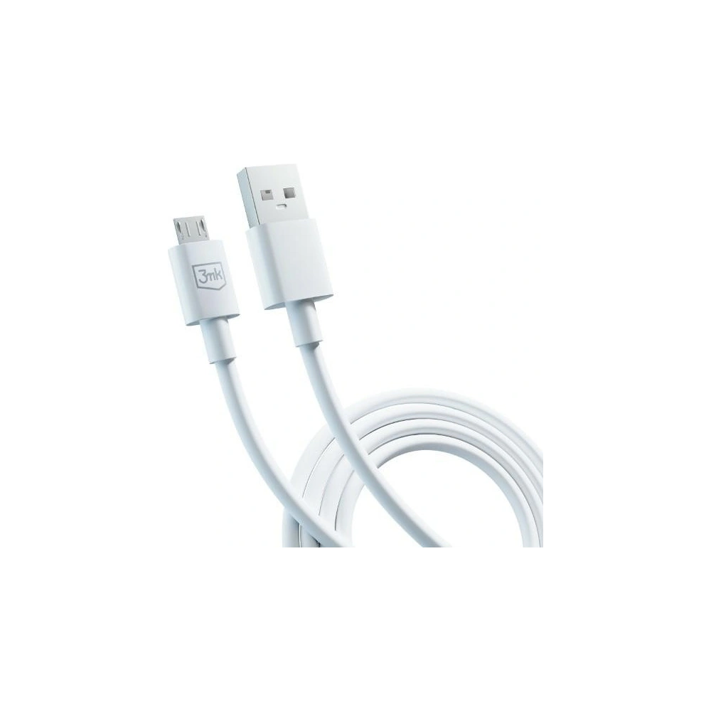 Hurtownia GSM - Kabel 3MK Hyper USB-A / microUSB 1.2m 5V 2.4A Weiß/White - 3MK5802 - {ean13} - Hurt