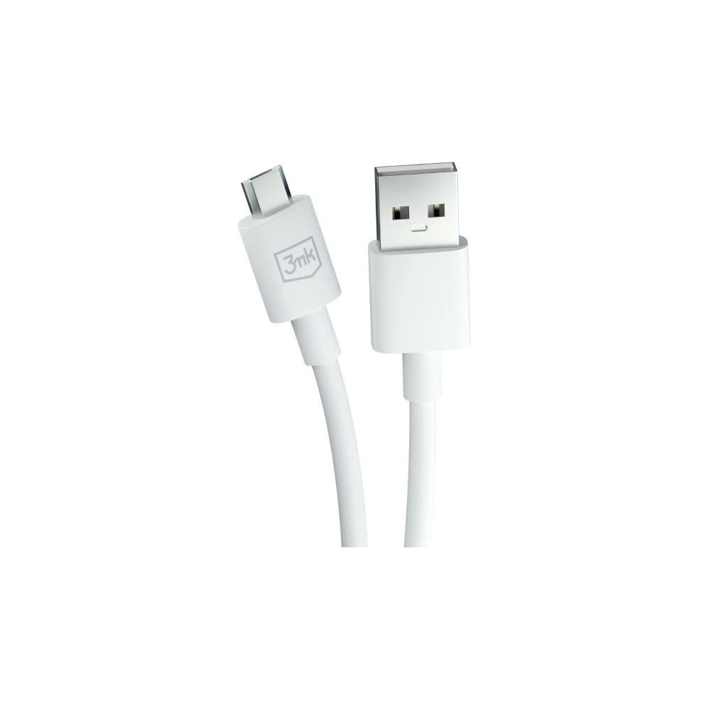 Hurtownia GSM - Kabel 3MK Hyper USB-A / microUSB 1.2m 5V 2.4A Weiß/White - 3MK5802 - {ean13} - Hurt