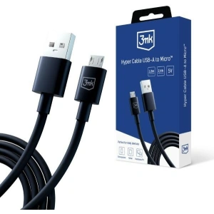 Hurtownia GSM - Kabel 3MK Hyper USB-A / microUSB 1.2m 5V 2.4A Schwarz/Black - 3MK5803 - {ean13} - Hurt