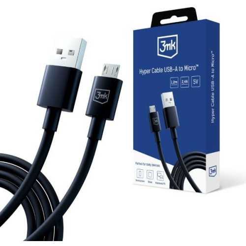 3MK Distributor - 5903108541183 - 3MK5803 - 3MK cable Hyper USB-A / microUSB 1.2m 5V 2.4A black - B2B homescreen