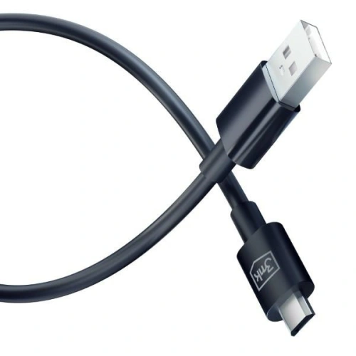 Kabel 3MK Hyper USB-A / microUSB 1.2m 5V 2.4A Czarny/Black