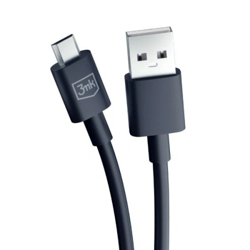 Kabel 3MK Hyper USB-A / microUSB 1.2m 5V 2.4A Czarny/Black