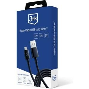 Wholesale 3MK cable Hyper USB-A / microUSB 1.2m 5V 2.4A black - 3MK5803 - {ean13} - Hurt