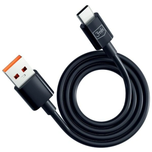 Kabel 3MK Hyper USB-A / USB-C 1.2m 5A Czarny/Black
