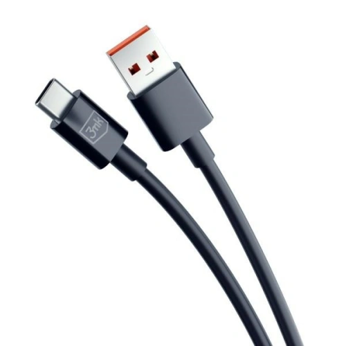 Kabel 3MK Hyper USB-A / USB-C 1.2m 5A Czarny/Black