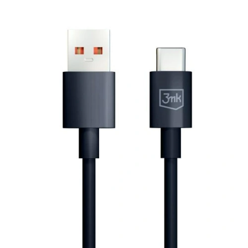 Kabel 3MK Hyper USB-A / USB-C 1.2m 5A Czarny/Black