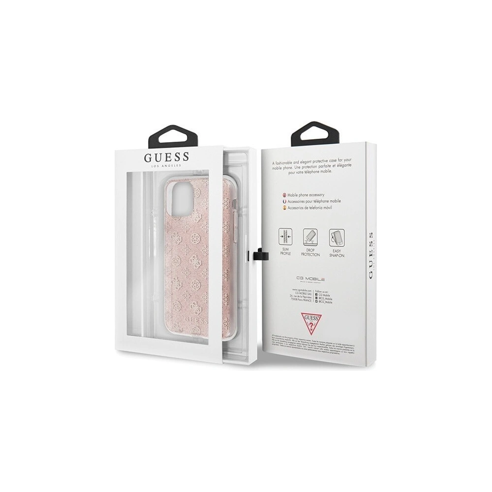 Hurtownia GSM - Etui Guess GUHCN58TPERG Apple iPhone 11 Pro różowy/pink hard case 4G Peony Glitter - GUE188PNK - {ean13} - Hurt