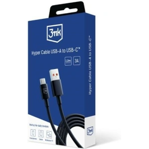 Hurtownia GSM - Kabel 3MK Hyper USB-A / USB-C 1.2m 5A Czarny/Black - 3MK5804 - {ean13} - Hurt