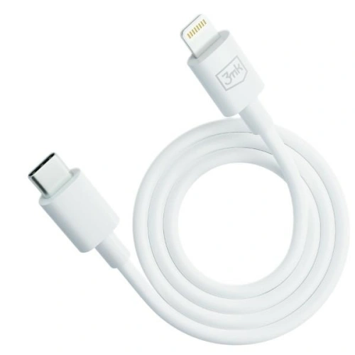 Kabel 3MK Hyper USB-C / Lightning 20W 1.2m Biały/White