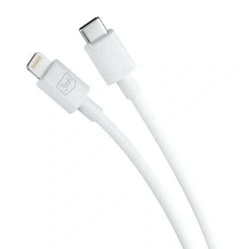 Kabel 3MK Hyper USB-C / Lightning 20W 1.2m Biały/White