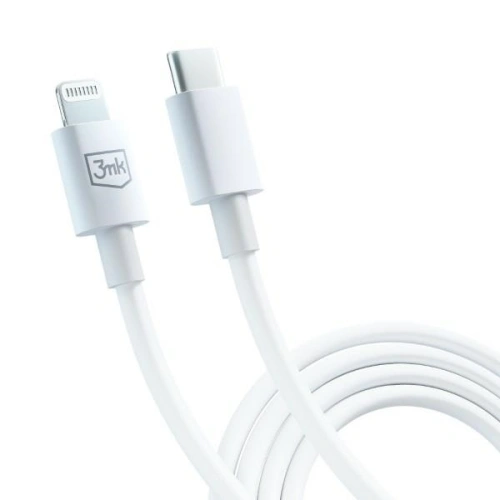 Kabel 3MK Hyper USB-C / Lightning 20W 1.2m Biały/White