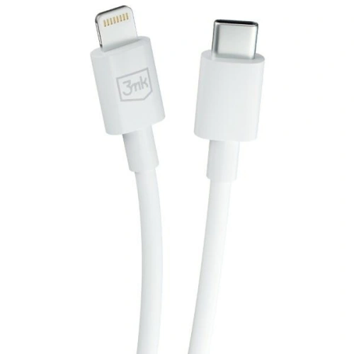 Kabel 3MK Hyper USB-C / Lightning 20W 1.2m Biały/White