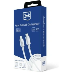 Kabel 3MK Hyper USB-C / Lightning 20W 1.2m Weiß/White