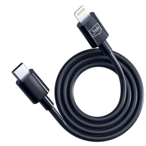 Kabel 3MK Hyper USB-C / Lightning 20W 1.2m Czarny/Black