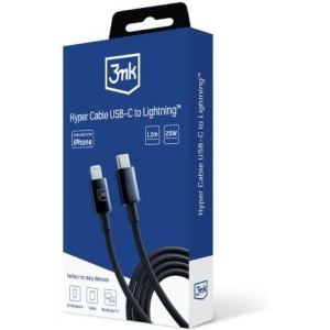 Kabel 3MK Hyper USB-C / Lightning 20W 1.2m Schwarz/Black