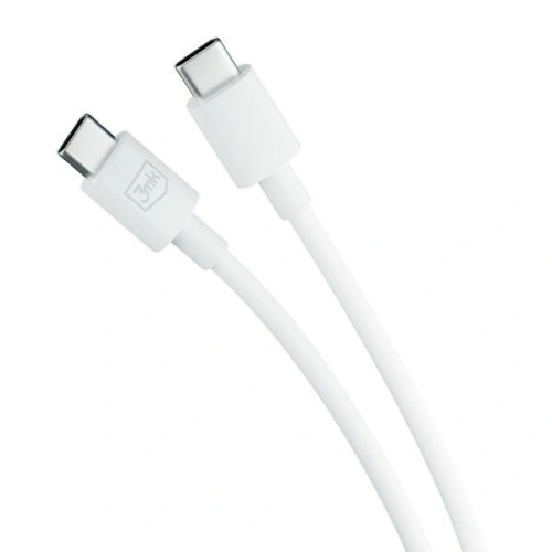 Kabel 3MK Hyper USB-C / USB-C 100W 1.2m Biały/White