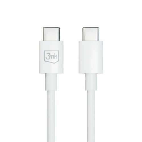 Kabel 3MK Hyper USB-C / USB-C 100W 1.2m Biały/White