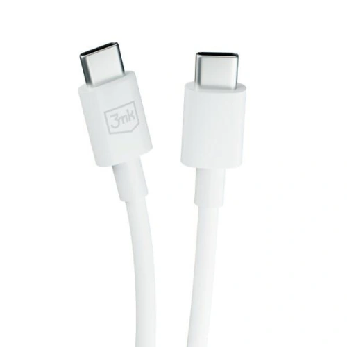 Kabel 3MK Hyper USB-C / USB-C 100W 1.2m Biały/White