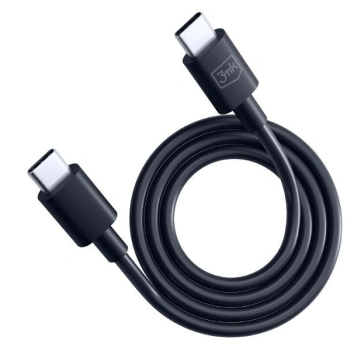 Kabel 3MK Hyper USB-C / USB-C 100W 1.2m Czarny/Black