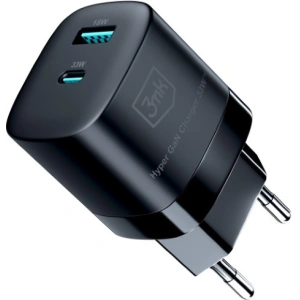 Hurtownia GSM - Nabíječka 3MK Hyper GaN Charger USB-A 18W, USB-C 33W Černá/Black - 3MK5809 - {ean13} - Hurt