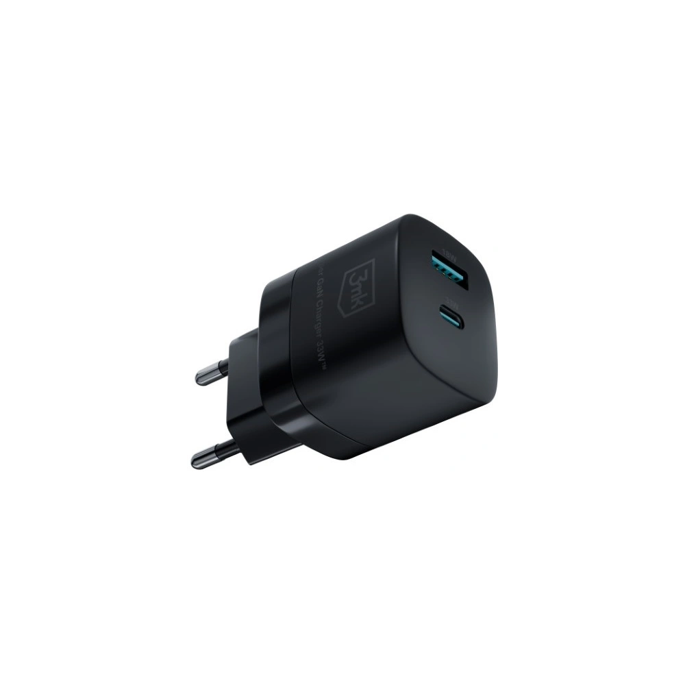 Hurtownia GSM - Netzteil 3MK Hyper GaN Charger USB-A 18W, USB-C 33W Schwarz/Black - 3MK5809 - {ean13} - Hurt