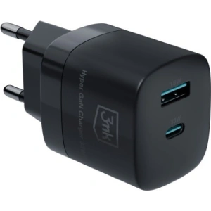 Hurtownia GSM - Nabíječka 3MK Hyper GaN Charger USB-A 18W, USB-C 33W Černá/Black - 3MK5809 - {ean13} - Hurt