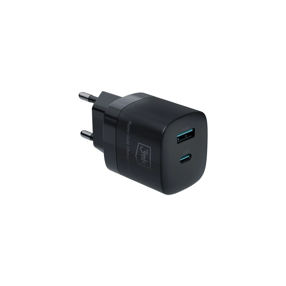 Hurtownia GSM - Netzteil 3MK Hyper GaN Charger USB-A 18W, USB-C 33W Schwarz/Black - 3MK5809 - {ean13} - Hurt