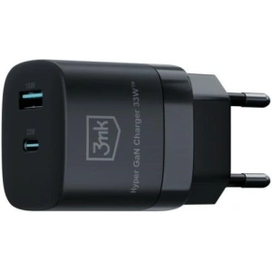 Hurtownia GSM - Nabíječka 3MK Hyper GaN Charger USB-A 18W, USB-C 33W Černá/Black - 3MK5809 - {ean13} - Hurt
