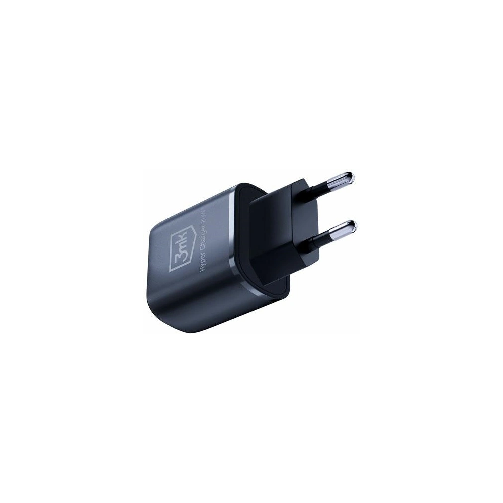 Hurtownia GSM - Încărcător de rețea 3MK Hyper Charger USB-A, USB-C 20W PD QC negru/black - 3MK5810 - {ean13} - Hurt