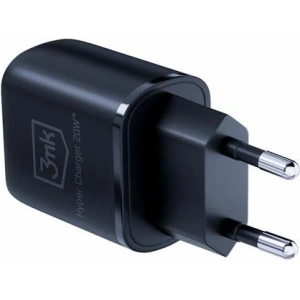 Hurtownia GSM - Nabíječka do sítě 3MK Hyper Charger USB-A, USB-C 20W PD QC černá/black - 3MK5810 - {ean13} - Hurt