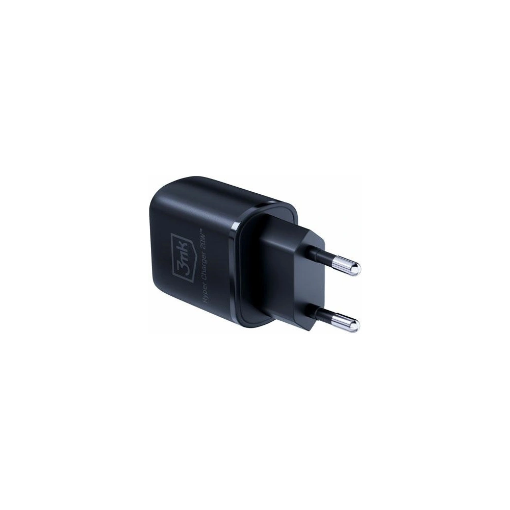 Hurtownia GSM - Încărcător de rețea 3MK Hyper Charger USB-A, USB-C 20W PD QC negru/black - 3MK5810 - {ean13} - Hurt