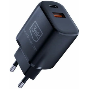 Hurtownia GSM - Nabíječka do sítě 3MK Hyper Charger USB-A, USB-C 20W PD QC černá/black - 3MK5810 - {ean13} - Hurt