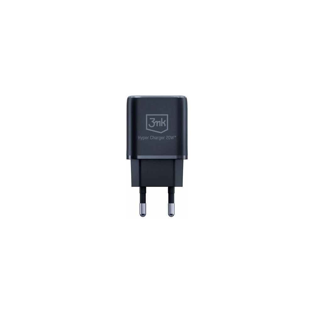 Hurtownia GSM - Încărcător de rețea 3MK Hyper Charger USB-A, USB-C 20W PD QC negru/black - 3MK5810 - {ean13} - Hurt
