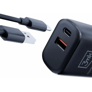 Hurtownia GSM - Nabíječka do sítě 3MK Hyper Charger USB-A, USB-C 20W PD QC černá/black - 3MK5810 - {ean13} - Hurt