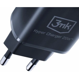 Hurtownia GSM - Nabíječka do sítě 3MK Hyper Charger USB-A, USB-C 20W PD QC černá/black - 3MK5810 - {ean13} - Hurt
