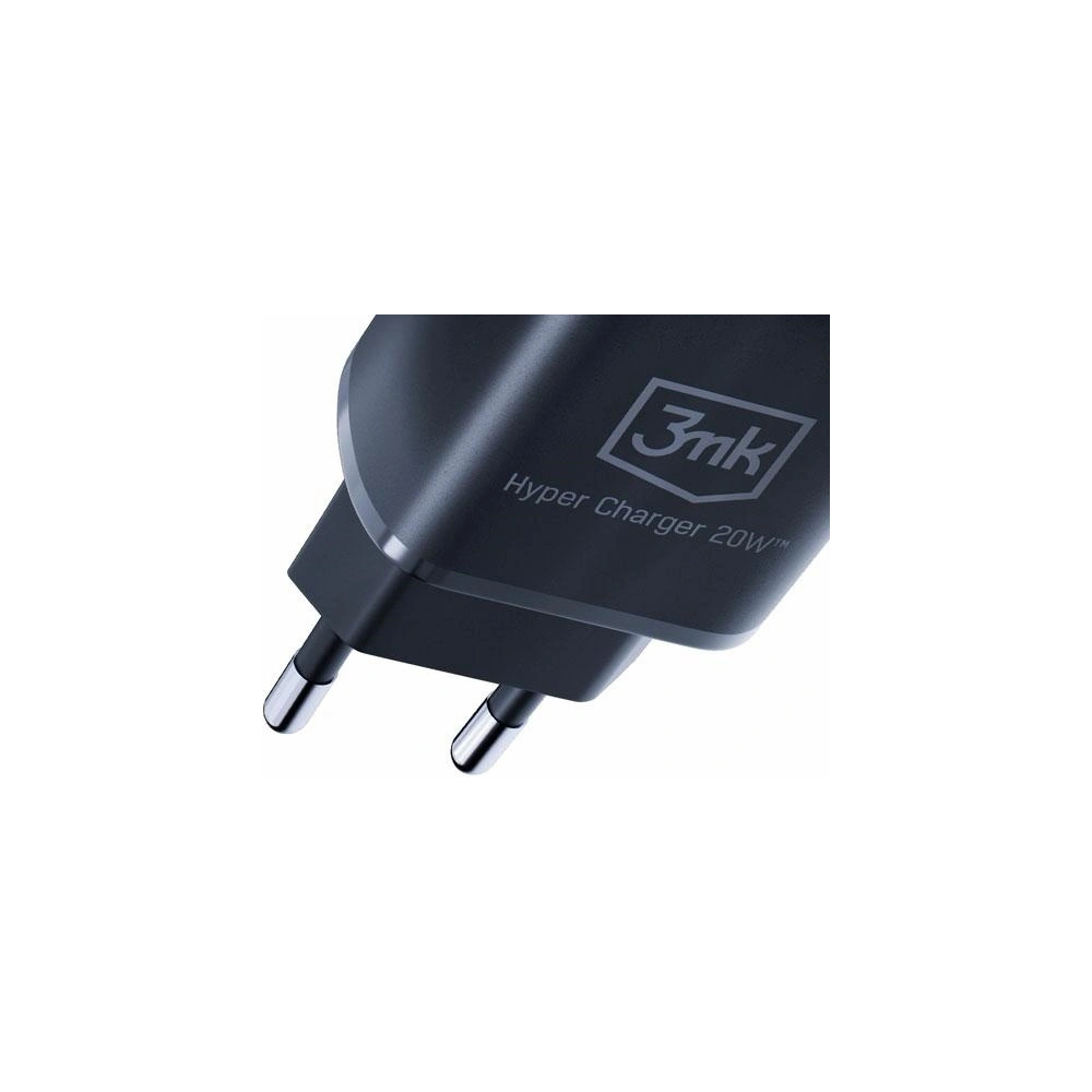 Hurtownia GSM - Încărcător de rețea 3MK Hyper Charger USB-A, USB-C 20W PD QC negru/black - 3MK5810 - {ean13} - Hurt