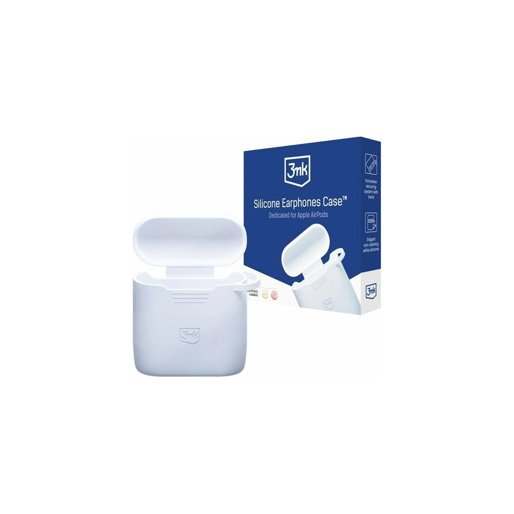 Hurtownia GSM - Etui 3MK Silicon Case Apple AirPods 2 + carabinier alb/white - 3MK5811 - {ean13} - Hurt