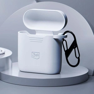 Hurtownia GSM - Etui 3MK silikonový kryt Apple AirPods 2 + karabina bílá/white - 3MK5811 - {ean13} - Hurt