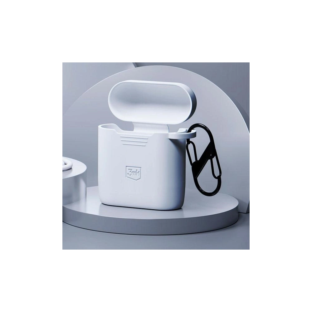 Hurtownia GSM - Case 3MK Silikonhülle Apple AirPods 2 + Karabiner weiß/white - 3MK5811 - {ean13} - Hurt