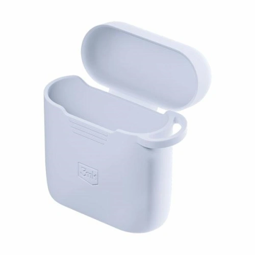 Etui 3MK Silicon Case Apple AirPods 2 + karabińczyk białe/white